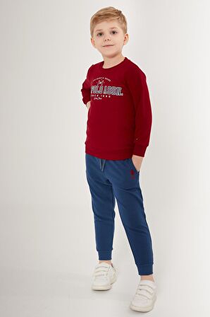 US1501 - Bordo - U.S. Polo Assn. Erkek Çocuk Eşofman Takımı