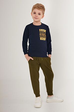 US1503 - Bordo - U.S. Polo Assn. Erkek Çocuk Eşofman Takımı