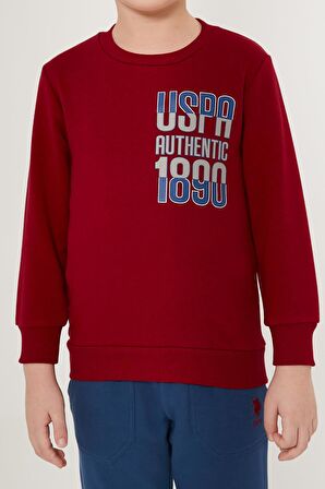 US1503 - Bordo - U.S. Polo Assn. Erkek Çocuk Eşofman Takımı