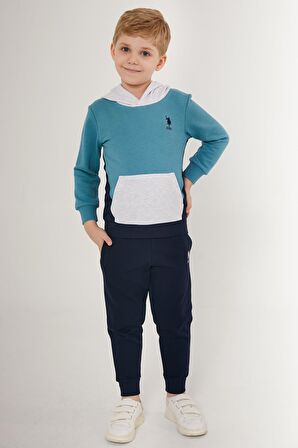 US1507 - K.Kahve - U.S. Polo Assn. Erkek Çocuk Eşofman Takımı