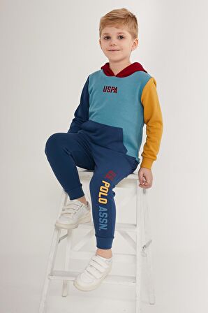 US1528 - Petrol - U.S. Polo Assn. Erkek Çocuk Eşofman Takımı