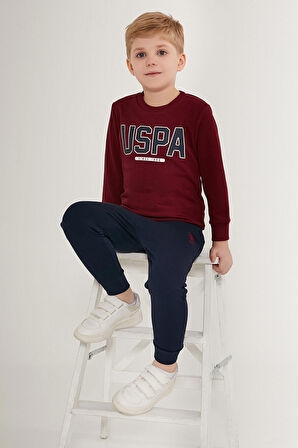 U.S. Polo Assn Patterned Kırmızı Erkek Çocuk Eşofman Takımı