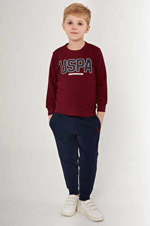 U.S. Polo Assn Patterned Kırmızı Erkek Çocuk Eşofman Takımı