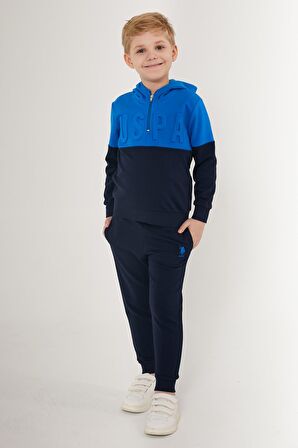 US1542 - Cobalt - U.S. Polo Assn. Erkek Çocuk Eşofman Takımı