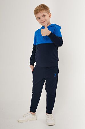US1542 - Cobalt - U.S. Polo Assn. Erkek Çocuk Eşofman Takımı