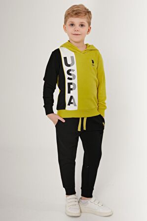 US1566 - Fıstık - U.S. Polo Assn. Erkek Çocuk Eşofman Takımı