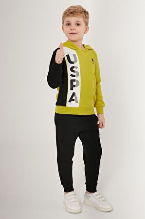 US1566 - Fıstık - U.S. Polo Assn. Erkek Çocuk Eşofman Takımı