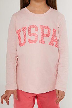 U.S. Polo Assn Bright Pembe Kız Çocuk Uzun Kol Pijama Takım