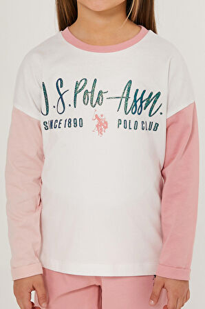 U.S. Polo Assn Girl  Pembe Kız Çocuk Uzun Kol Pijama Takım