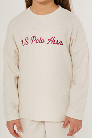 U.S. Polo Assn Shine Beyaz Kız Çocuk Eşofman Takımı