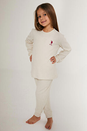 U.S. Polo Assn Sweet Cute Girl Beyaz Kız Çocuk Eşofman Takımı