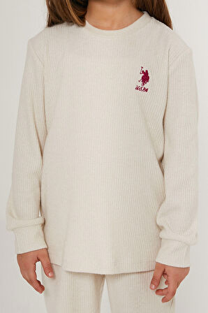 U.S. Polo Assn Sweet Cute Girl Beyaz Kız Çocuk Eşofman Takımı