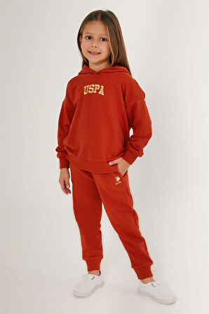 U.S. Polo Assn Lights Turuncu Kız Çocuk Eşofman Takımı