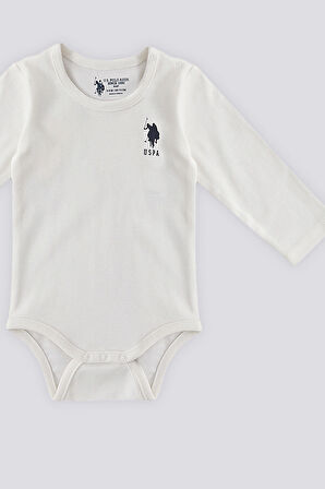 U.S. Polo Assn Krem Uzun Kol Bebek Body Zıbın