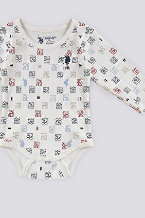 U.S. Polo Assn Krem Uzun Kol Bebek Body Zıbın