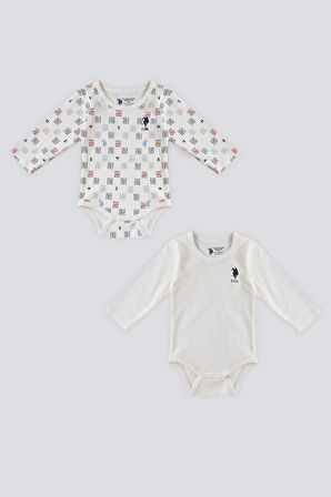 U.S. Polo Assn Krem Uzun Kol Bebek Body Zıbın