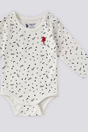 U.S. Polo Assn Krem Uzun Kol Bebek Body Zıbın