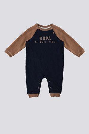U.S. Polo Assn Çırçıt Detay Lacivert Bebek Tulum