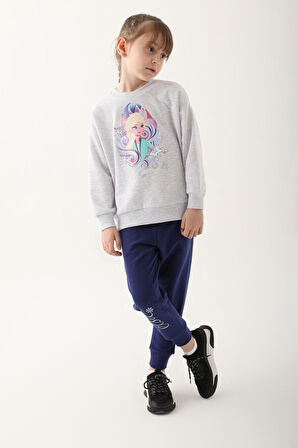 Frozen D4825-3 Çocuk  Kar Melanj Eşofman Takımı