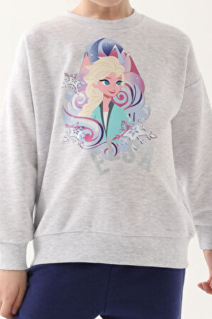 Frozen D4825-3 Çocuk  Kar Melanj Eşofman Takımı