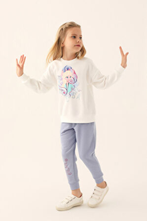 Frozen Krem Kız Çocuk Eşofman Takımı