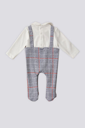 U.S. Polo Assn Gri Melanj Kadife Bebek Tulum