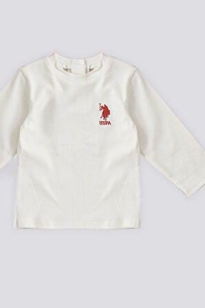 U.S. Polo Assn Krem Şapkalı  Bebek 3Lü Takım