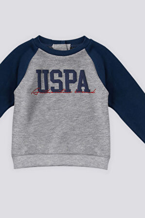 U.S. Polo Assn Gri Melanj Cep Detay Erkek  Bebek 2 Li Takım