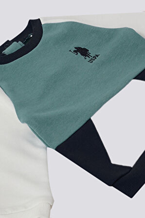 U.S. Polo Assn Petrol Kanguru Cepli Erkek Bebek 2 Li Takım