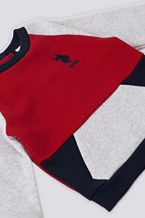 U.S. Polo Assn Kırmızı Kanguru Cepl Erkek Bebek 2 Li Takım