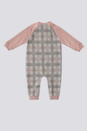 U.S. Polo Assn Pudra  Ekose Desen Bebek Tulum