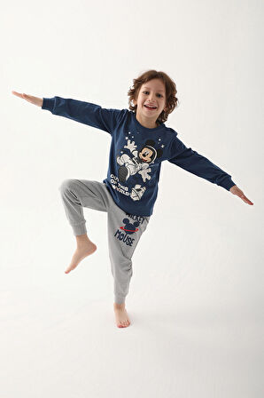 Mickey Mouse D4821-3 Çocuk  Koyu Indigo Pijama