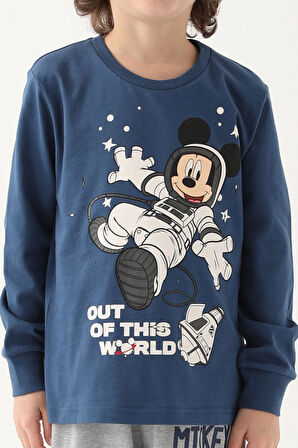 Mickey Mouse D4821-3 Çocuk  Koyu Indigo Pijama