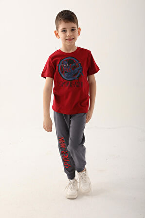 Spider Man D4863-3 Erkek Çocuk Pijama Takım Kırmızı