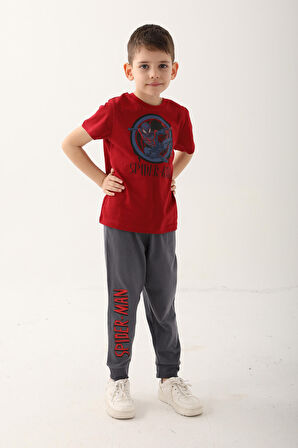 Spider Man D4863-3 Erkek Çocuk Pijama Takım Kırmızı
