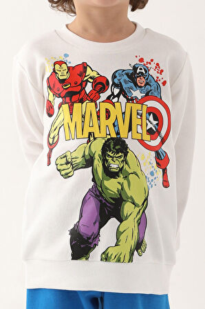 Avangers Ekru Erkek Çocuk Eşofman Takımı
