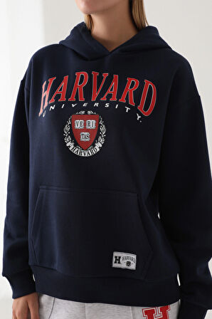 Harvard Lacivert Kadın Sweatshirt