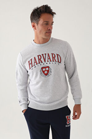 Harvard Kar Melanj Erkek Sweatshirt