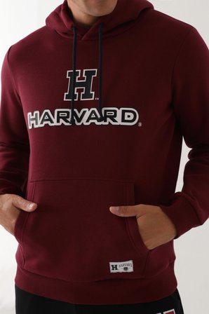 Harvard Koyu Kızıl Kahve Erkek Sweatshirt