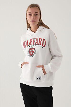 Harvard Krem Kadın Sweatshirt