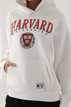 Harvard Krem Kadın Sweatshirt