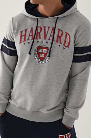 Harvard Gri Melanj Erkek Sweatshirt