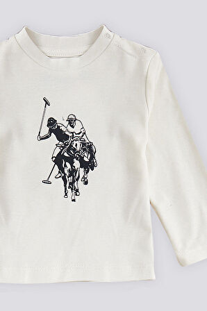 U.S. Polo Assn Gri Melanj Fermuarlı Kapüşonlu Erkek Bebek 3Lü Takım
