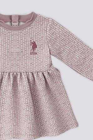 U.S. Polo Assn Pembe Saç Bantlı Bebek Elbise