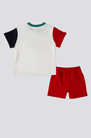 U.S. Polo Assn Lisanslı Four Colors Krem Erkek Bebek Takımı