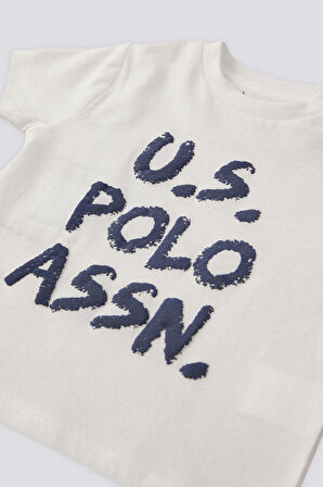 U.S. Polo Assn Lisanslı Graphic Krem Erkek  Bebek Takımı