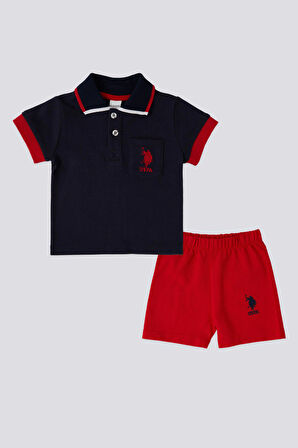 U.S. Polo Assn Lisanslı With Pocket Lacivert Erkek Bebek Takımı