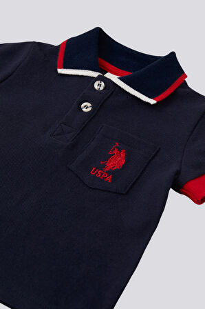 U.S. Polo Assn Lisanslı With Pocket Lacivert Erkek Bebek Takımı