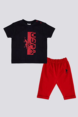 U.S. Polo Assn Lisanslı Horse Lacivert Erkek Bebek Takımı