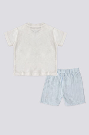 U.S. Polo Assn Lisanslı Sınce Beyaz Erkek Bebek Takımı